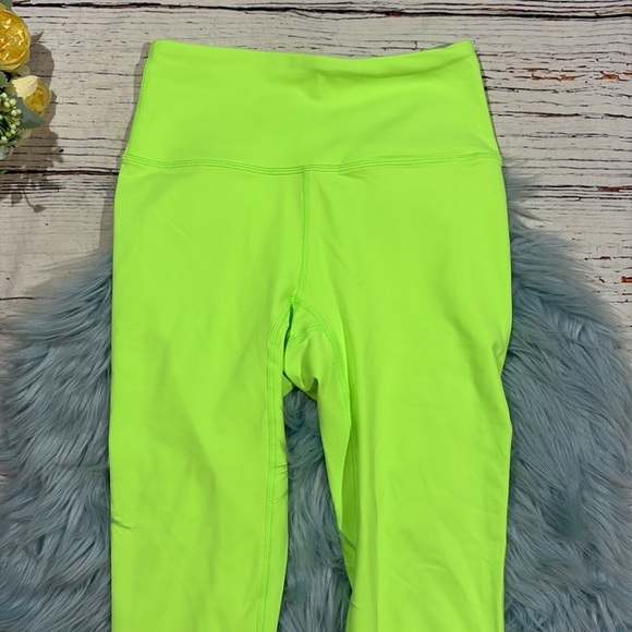NWT Saski Neon Green High Waist Leggings - Picture 5 of 9